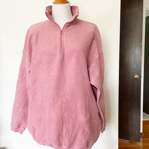 Blush Pink Aerie Quarter Zip Pullover Size Medium